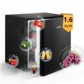 1.6 Cu.Ft Single Door Mini Fridge for Drinks, Partitioned Storage, 7 Level Temp Control, Black,