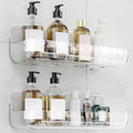 Adhesive Bathroom Shelves, 2 Pack Acryilc No Drill Stick on Shelf