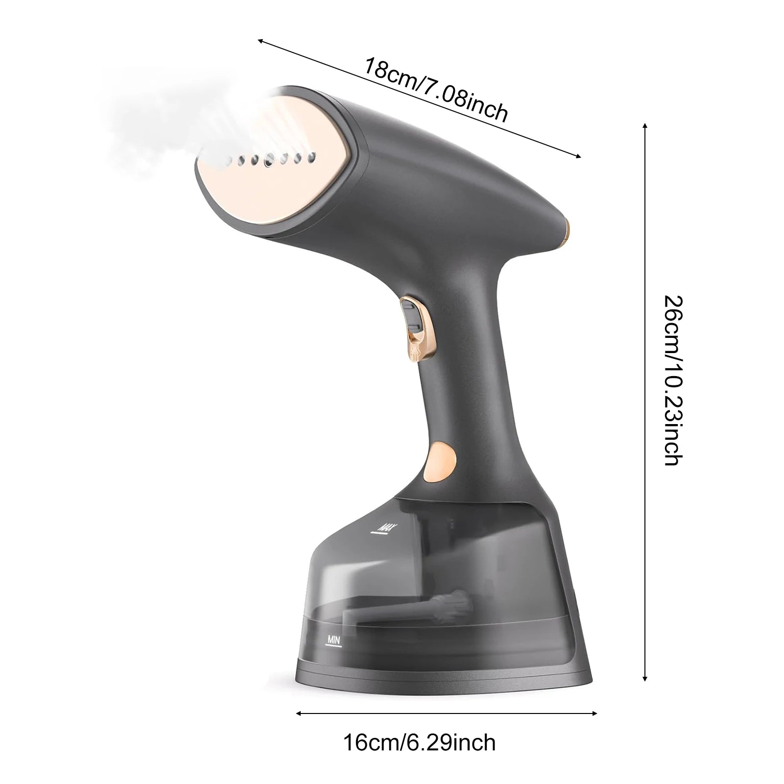 Handheld Garment Steam Iron 1800W 2-Level Adjustment Rapid Heating Steam Iron Portable Suitable for Home and Travel Use