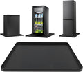 Mini Fridge Mat, 23.6X23.6X0.6 Inch Non-Slip Thick under Refrigerator Silicone Mat, Leak-Proof Washer Drip Tray for Carpet Floor Protection, Black