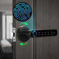 3 in 1 Smart Door Lock, Keyless Fingerprint,Password Lock,Easy Install, Keyless Entry Front Door Lock with Fingerprint,Great for Home, Apartment, Hotel and Off