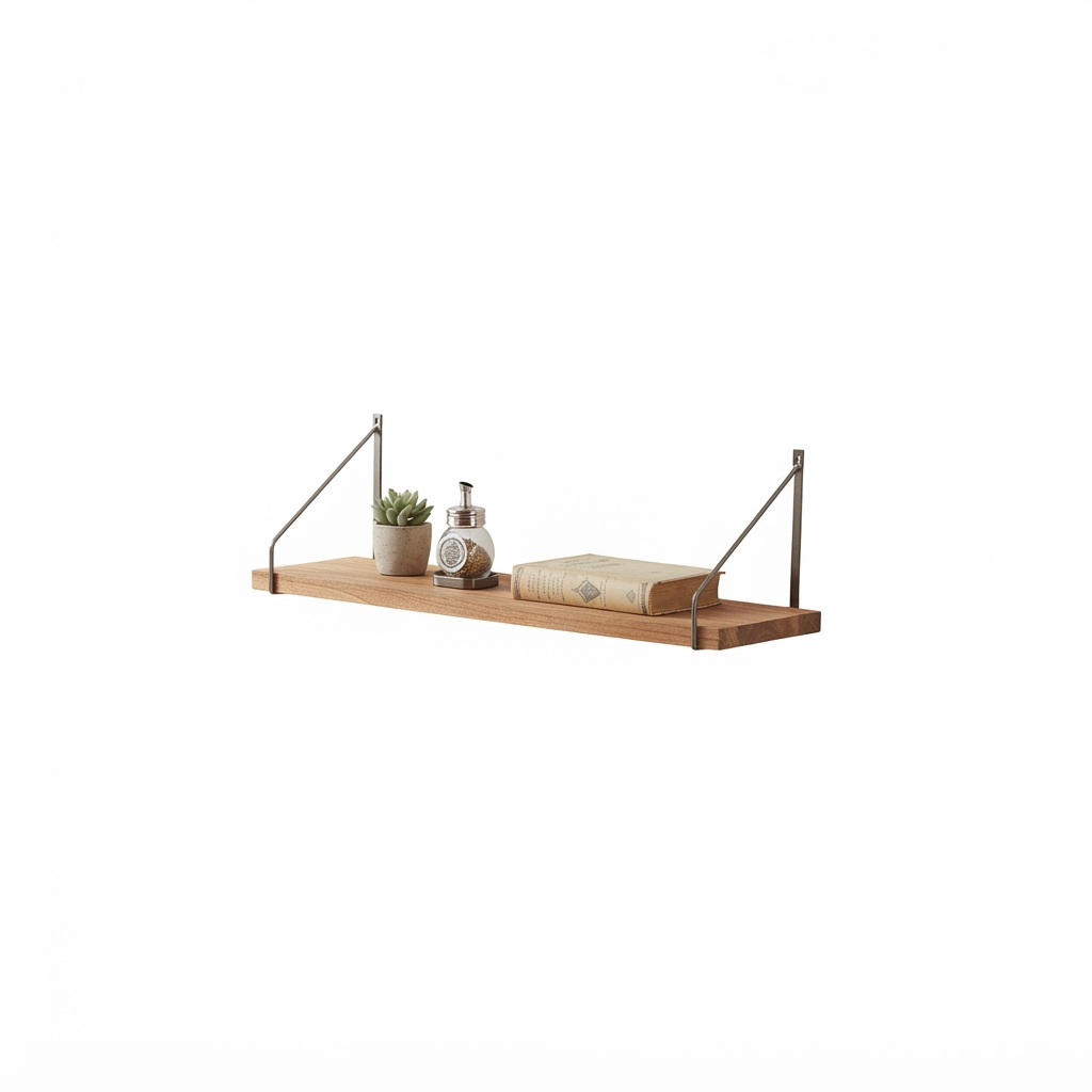 Solid Wood Floating Shelf Wall
