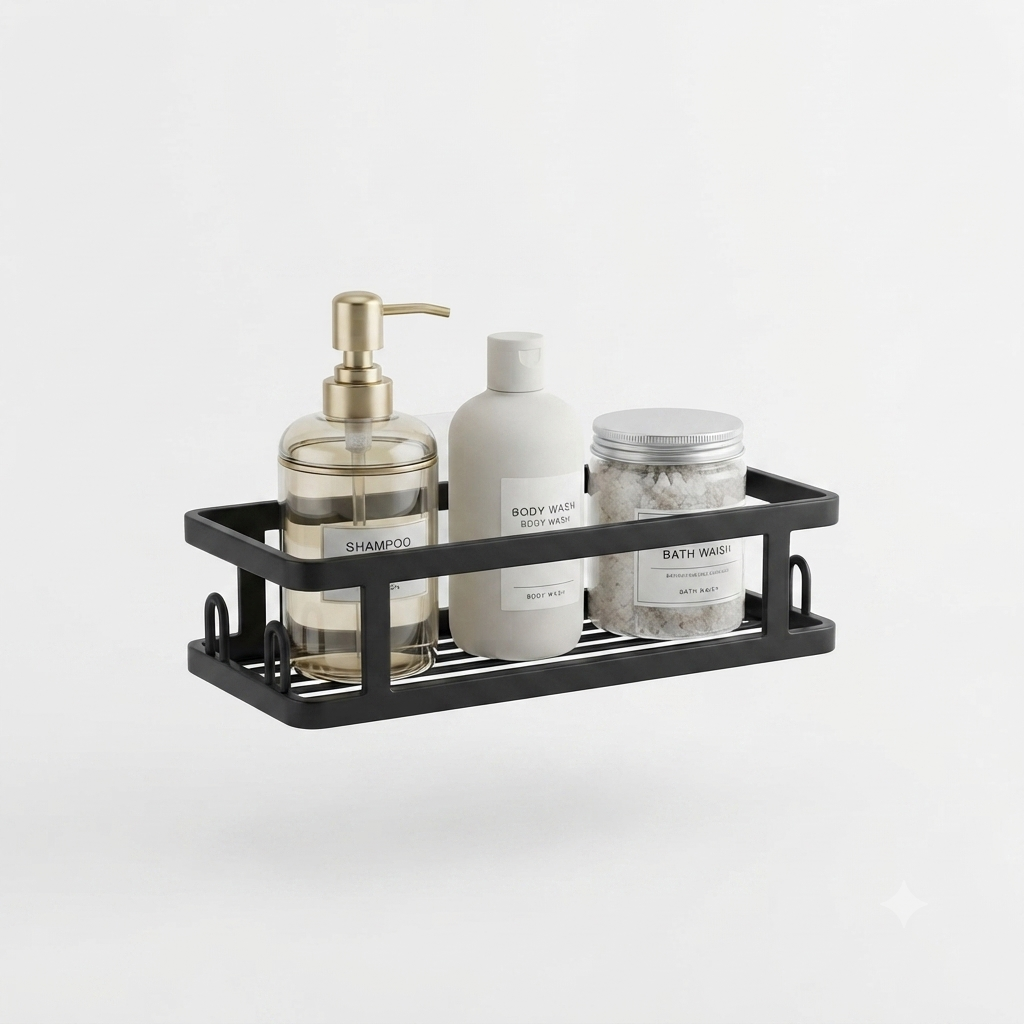Black Shower Caddy Shelf