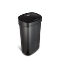 Automatic Kitchen Trash Can, 13.2 Gallon Stainless Steel Motion Sensor Garbage Bin with Soft Close Lid, Black