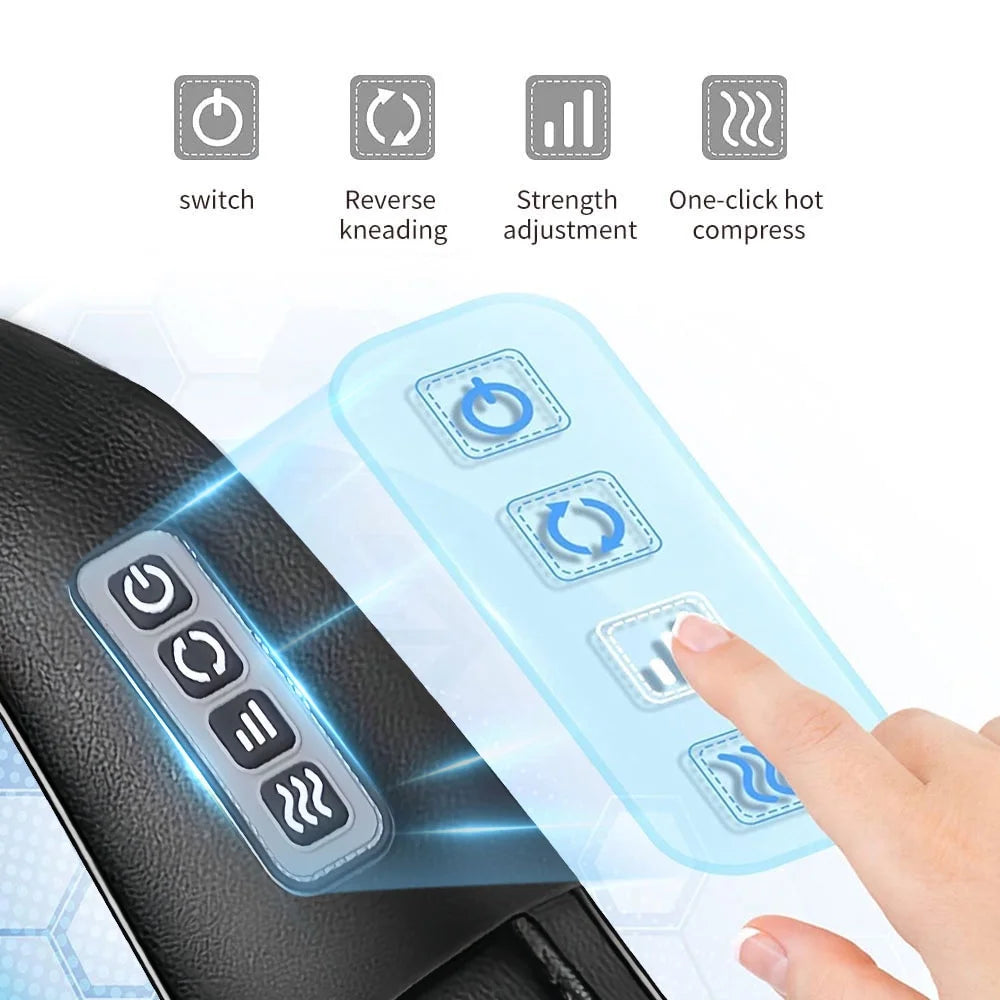 Shiatsu Neck Massager with Heat, Kneading Massage for Neck, Back & Shoulder Muscle Relief, Gift for Women Men Mom Dad, Father'S Day Mother'S Day Christmas