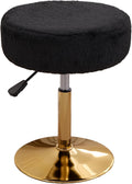 Vanity Chair Adjustable Vanity Stool for Vanity Swivel Vanity Stool Chair Ottoman Gold Base Black