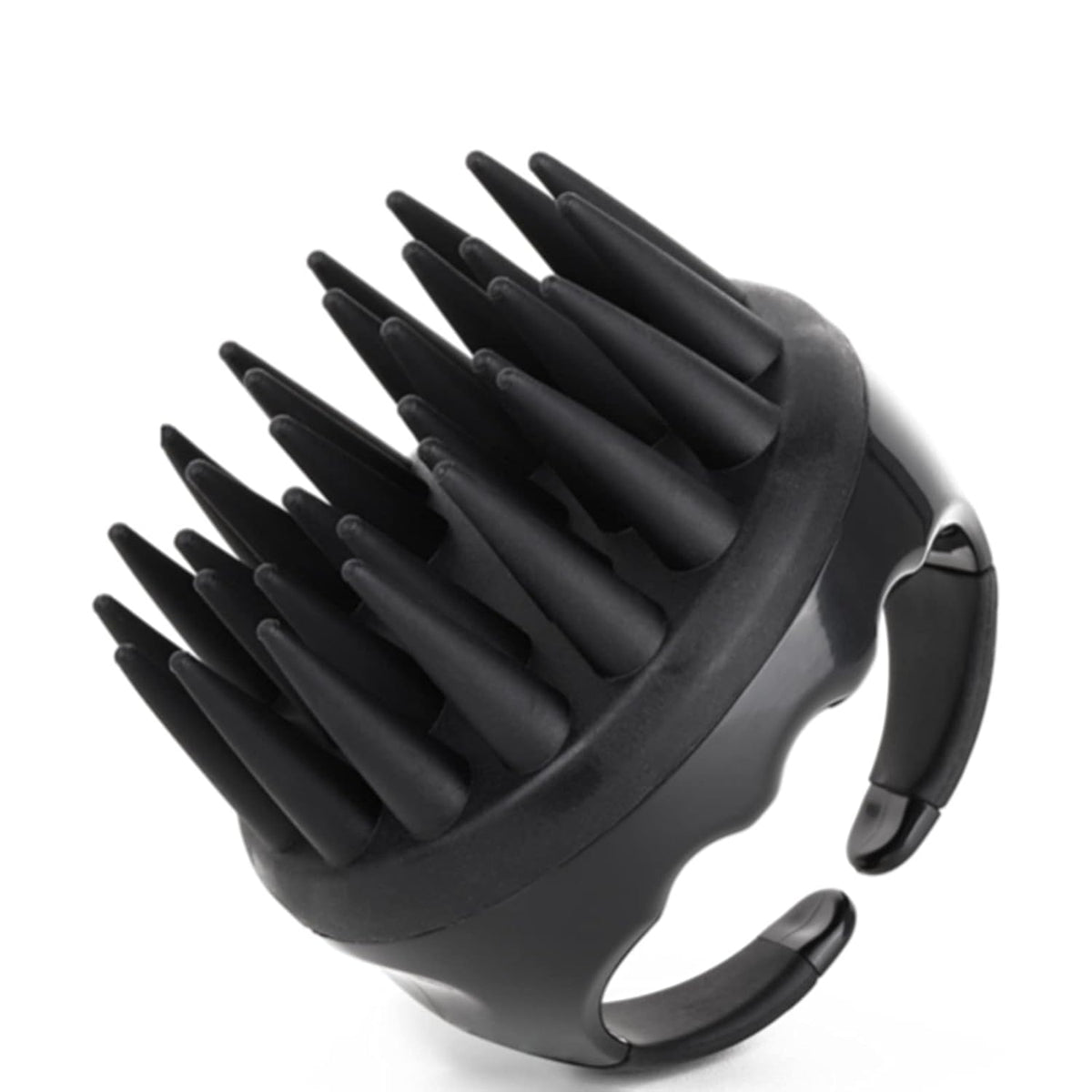 Silicone Scalp Scrubber Shampoo Brush with Extra Long Bristles, Hair Scalp Massager Scalp Brush for Hair Growth & Dandruff Removal - Black
