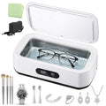 Ultrasonic Jewelry Cleaner, 49 Khz Sonic Jewelry Cleaner Machine | for Jewelry, Glasses, Rings, Dentures, Retainer, Coin, Earring with 5 Timers, 304 Stainless Steel, 22 Oz Dental Cleaning Pod