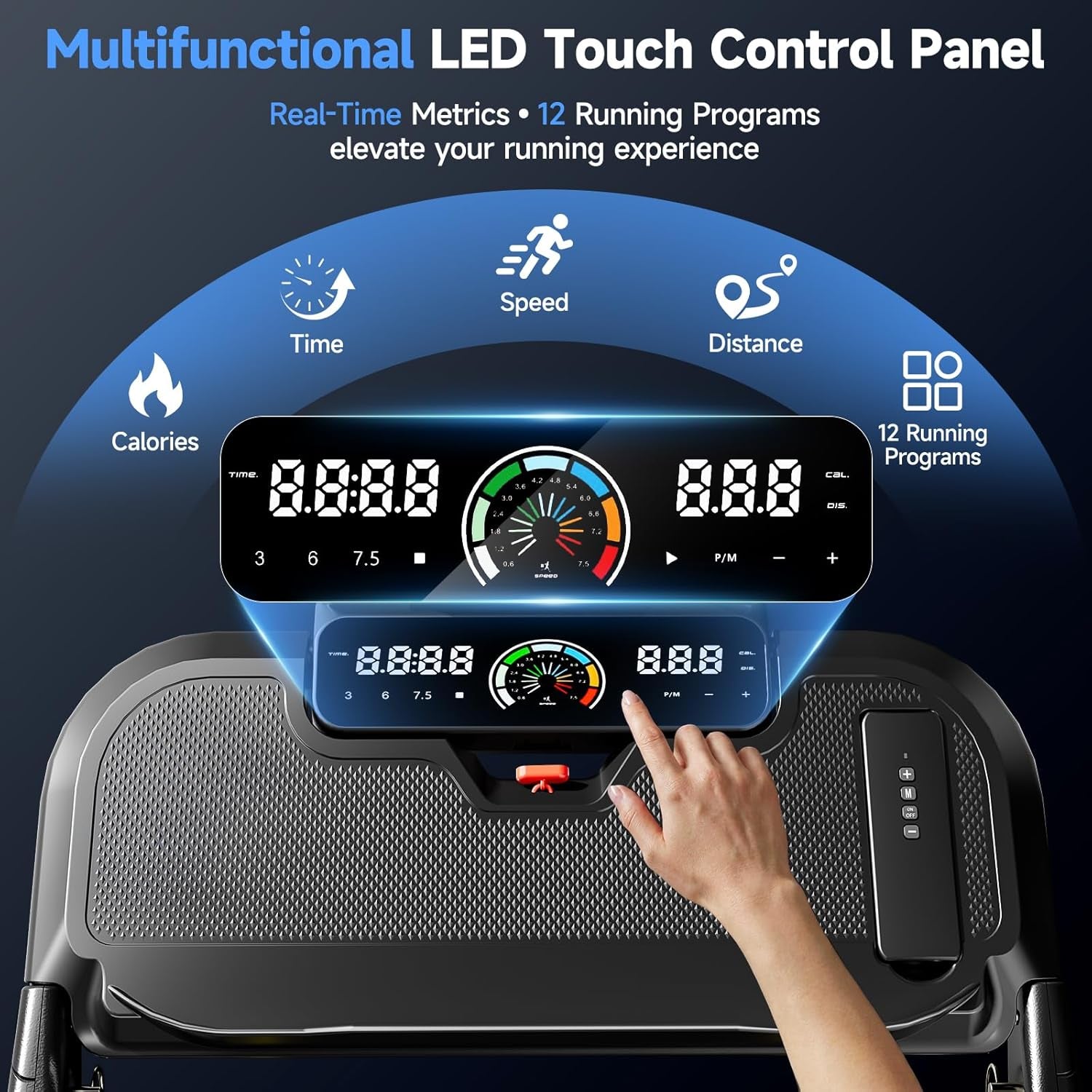 13% Incline Treadmill, Walking Pad Treadmill with Handle Bar, Portable Folding Walking Treadmills for Home with Desk & App