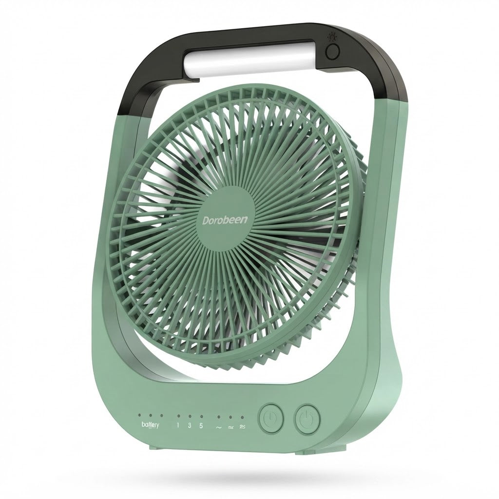 Rechargeable Battery-Operated Desk Fan