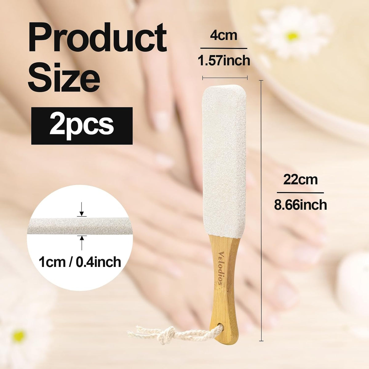 Pumice Stone for Feet Callus Remover | 2 Pack Professional Foot Scrubber Remove Cracked Heels,Dead Skin,Corn,Scraper File Foot Care Foot Rasp for Men/Women